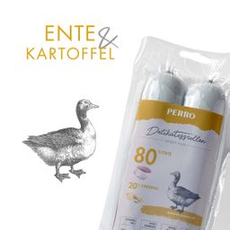 PERRO Delikatessrolle No.1 Ente + Kartoffel - Monoprotein Hundewurst
