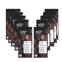 Vivani Bio Edel Bitter Schokolade 100 % Kakao + Nibs 10er-Pack