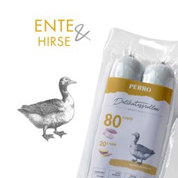 PERRO Delikatessrolle No.2 Ente + Hirse - Monoprotein Hundewurst