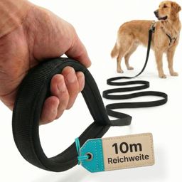 HUND IST KÖNIG® 10m Schleppleine Hund | Schleppleine 10m für Hunde mit gepolsterter Handschlaufe