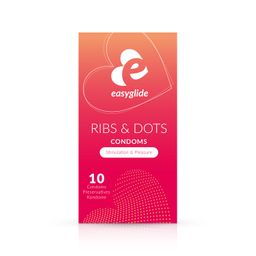 EasyGlide - Ribs and Dots Kondome - 10 Stück