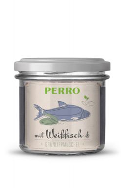 PERRO Geniesser Glas Katze SET Weißfisch mit Grünlippmuschel