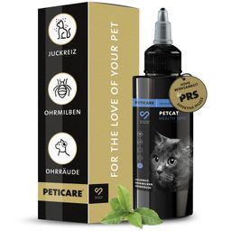 Peticare Mittel gegen Ohrmilben & Ohrräude für Katzen, stoppt Juckreiz & regeneriert das Ohr