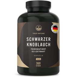 Schwarzer Knoblauch Extrakt 15:1 fermentiert - 1.500mg - 6 Monate Vorrat - TRUE NATURE®