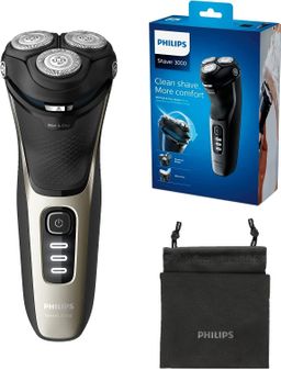 Philips Shaver Series 3000 - Elektrischer Nass- und Trockenrasierer für Herren