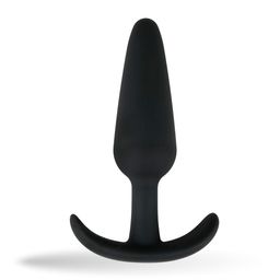 Easytoys - Analplug Schwarz aus Silikon mit Griff - klein