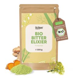 Bio Bitter Elixier - Yes Vegan! - 5-Kräuter-Mix mit Ingwer, Kümmel, Kurkuma, Fenchelsamen und Anis