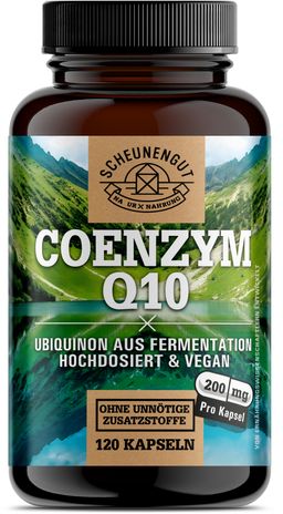Scheunengut® Coenzym Q10 | pflanzlicher Rohstoff aus Fermentation | 200mg pro Kapsel