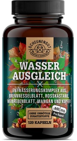 Scheunengut® WASSERHARMONIE | pflanzliche Entwässerungskapseln mit Brennnessel, Rosskastanie uvm.