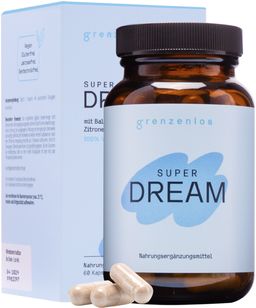 grenzenlos® SUPER DREAM 9-in-1 Schlaf Komplex | Baldrian, Lavendel & L-Tryptophan | OHNE Melatonin