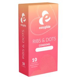 EasyGlide - Ribs and Dots Kondome - 10 Stück