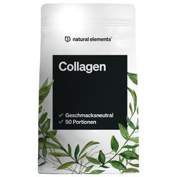 natural elements Collagen Pulver – Kollagen Hydrolysat Peptide – Kollagen Typ 1 und 3 – ohne Aromen