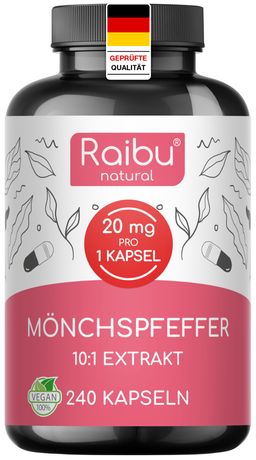 Mönchspfeffer Kapseln Hochdosiert, Aus Original Agnus Castus, 240 St - RAIBU