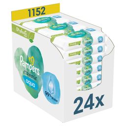 Pampers Harmonie Aqua Feuchttücher 24 Packungen = 1152 Feuchttücher