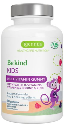 Igennus Methylierte Multivitamin Fruchtgummis für Kinder, aktive B-Vitamine, Clean Label