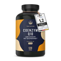 Testsieger Coenzym Q10 200mg Kapseln + 5,26mg BioPerine® Schwarzer-Pfeffer-Extrakt - TRUE NATURE®