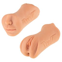 HUGBOX Sextoy Masturbator für Männer 3-in-1 Größe M – Realistisch und Wasserdicht