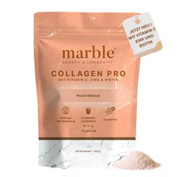 marble© Collagen Pro – Peach Hibiscus mit Vitamin C, Zink & Biotin