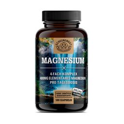 Magnesium Komplex - Magnesium Kapseln -Stark- Vegan DE SCHEUNENGUT® 180 Kapseln