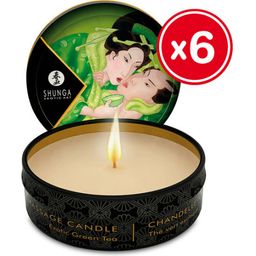 shunga Massage Candle zénitude/Green Tea , 6 pcs
