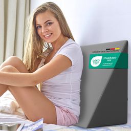 ELONEO Keilkissen für Bett & Sofa, 30x50x60cm abnehmbarer & waschbarer Bezug