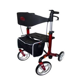 ANTAR Premium faltbarer Leichtgewicht Rollator aus Aluminium mit Ankipphilfe inkl. Einkaufkorb