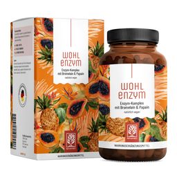 Enzym Komplex Rutin 800mg Bromelain 120 Kapsel Papain laborgeprüft vegan Wohlenzym NATURTREU®