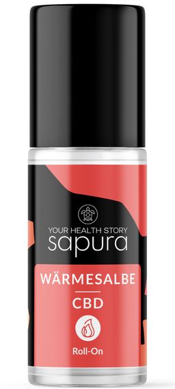 SAPURA® CBD Wärmesalbe Roll-On - Schmerzsalbe extra stark - Arnika & Teufelskralle