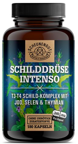 Scheunengut® SCHILDDRÜSE INTENSO | Jod Selen Komplex | Schilddrüse Kapseln