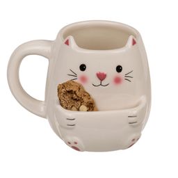 OOTB Trinkbecher mit Keksfach, Katze