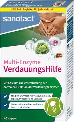 sanotact VerdauungsHilfe Kapseln • Bei Blähbauch, Blähungen