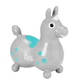 Gymnic Sprung Pferd Rody Einhorn, grau