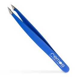 REMOS Kombipinzette dunkelblau Edelstahl [INOX]rostfrei 9.5 cm - 2in1 für Splitter - Haare