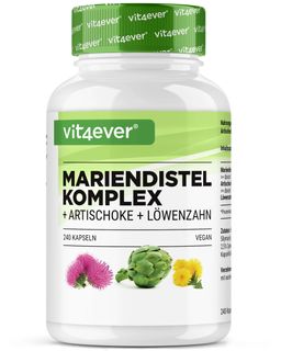 Vit4ever Mariendistel Artischocken Löwenzahn Komplex