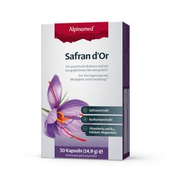 Alpinamed Safran d’Or für psychische Balance und ein starkes Nervensystem – Vegan