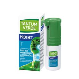 TANTUM VERDE® PROTECT Spray bei den ersten Anzeichen von Halsschmerzen