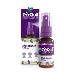 WICK ZzzQuil® Gute Nacht Spray mit Melatonin, Einschlafspray* mit Lavendel- und Orangengeschmack