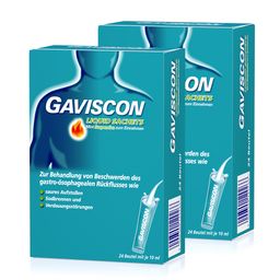 GAVISCON Liquid Sachets Doppelpack - Jetzt 10% Rabatt sichern mit dem Gutscheincode „gaviscon10“