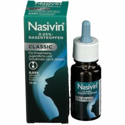 Nasivin® Classic 0,05% Nasentropfen - Jetzt 10% Rabatt sichern mit dem Gutscheincode „nasivin10“