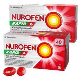 NUROFEN RAPID 400 mg Ibuprofen Weichkapseln - für langanhaltende Schmerzlinderung 20+40