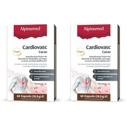 Alpinamed® Cardiovasc Cacao unterstützt Herz und Gefäße mit Kakaoextrakt, Schwarzknoblauchextrakt und Coenzym Q10, vegan
