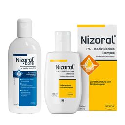 Nizoral 2% medizinisches Shampoo gegen Schuppen 100 ml +Nizoral® Care Anti-Schuppen-Shampoo 200 ml