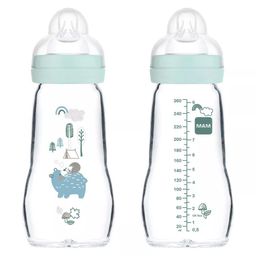 MAM Feel Good Flasche Glas Matt Junge 2 Monate+