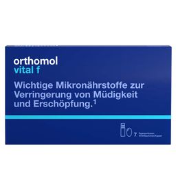 Orthomol Vital f - Mikronährstoffe für Frauen - bei Müdigkeit und Erschöpfung - mit B-Vitaminen, Omega-3 und Magnesium - Trinkampullen/Kaps.