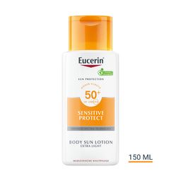 Eucerin® Sensitive Protect Sun Lotion Extra Light LSF 50+ – sehr hoher Sonnenschutz pflegt empfindliche Haut + Eucerin Oil Control Body LSF50+ 50ml GRATIS