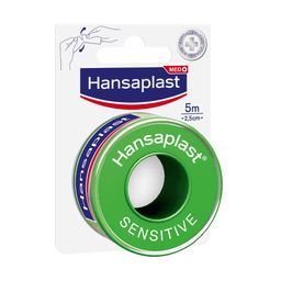 Hansaplast Fixierpflaster Sensitive | Hautfreundliches Verbandsmaterial | Fixiertape | 5m x 2,5 cm