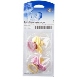 Baby-Frank® Beruhigungssauger Latex 0-6 Monate gelb/rot
