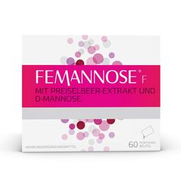 Femannose F – Trinkgranulat mit je 2000 mg D-Mannose Pulver und 100 mg Preiselbeer-Extrakt