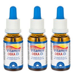 Dr. Jacob's DEKA Öl 800 IE Vitamin D3+K2+A+E 640 Tropfen vegetarisch