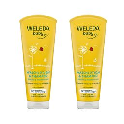 Weleda Baby Waschlotion & Shampoo Calendula - reinigt Haut & Haare schonend, mild zu den Augen